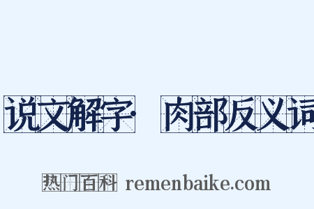 说文解字·肉部反义词是什么意思的图片